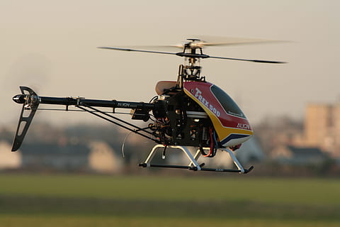 Rc Model, Model Making, Helicopter, rc model making, model, military, grass, air vehicle, outdoors, army, technology, drone, nature, flying, no people, communication, transportation, focus on foreground, land, mode of transportation, photography themes, field, camera - photographic equipment, mid-air, sky, day, motion, 4K, CC0, public domain, royalty free