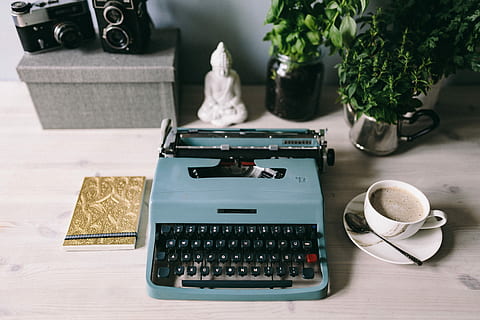 working, old, typewriter, rainy, day, rainy day, vintage, workspace, workplace, coffee, typewriting, rain, typing, old-fashioned, retro Styled, antique, nostalgia, obsolete, journalist, writing, office, author, wood - Material, technology, no People, paper, desk, business, indoors, table, close-up, plant, still life, furniture, creativity, container, computer, art and craft, potted plant, communication, 5K