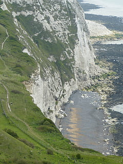 weiße Klippen, Klippen, dover, Meer, Küste, Strandweg, Weg, Küstenweg, England, Großbritannien, Natur, Wasser, Land, Strand, Schönheit in der Natur, Tag, High Angle View, keine Leute, Szenen - Natur, Bewegung, draußen, ruhige Szene, Ruhe, Nicht-städtische Szene, Umgebung, Berg, Gras, Rock, 4K, CC0, gemeinfrei, lizenzfrei