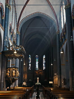 chiesa, architettura, architettura, costruzione, volta, Chiesa, architettura, costruzione, barocco, interno, nave, altare, finestra, fede, cristianesimo, religione, finestra con vetro temperato, cristiano, cattolico, casa di culto, edifici di culto, vetro colorato, colonnare, finestra della chiesa, navata, portico, battezzare, raggio di sole, incidenza di luce, spiritualità, luogo di culto, crocifisso, storia, arco, credenza, struttura costruita, banco, in casa, attraversare, attrezzatura per l'illuminazione, corridoio, colonna architettonica, soffitto, 4K, CC0, dominio pubblico, privo di copyright