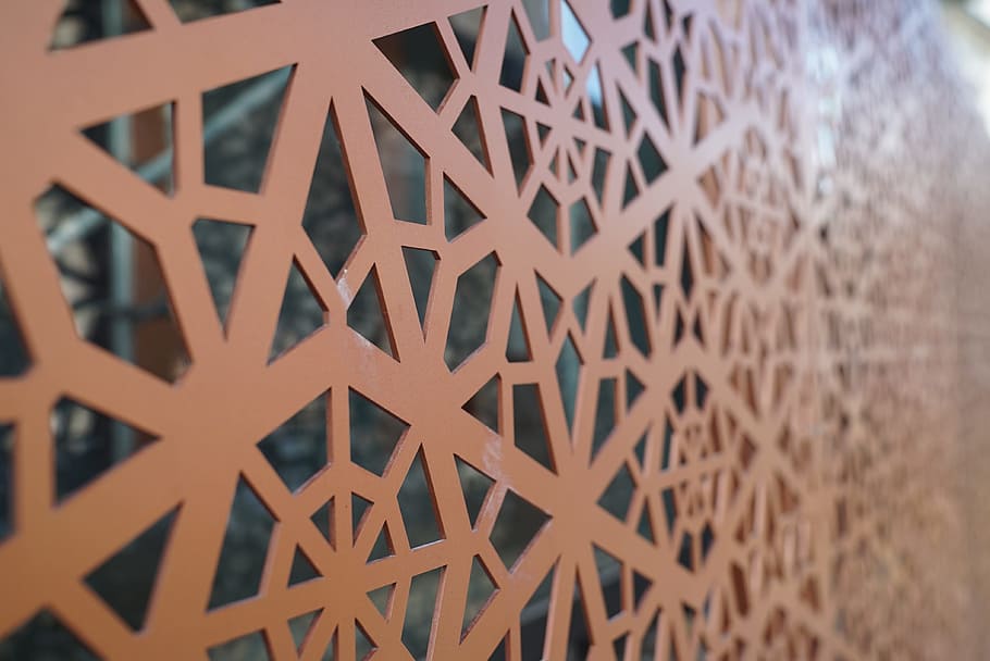 abstract, background, decorative cladding, pattern, texture, backgrounds, full frame, no people, close-up, text, selective focus, western script, design, built structure, communication, creativity, indoors, shape, low angle view, wall - building feature, textured, art and craft, day, window, 4K