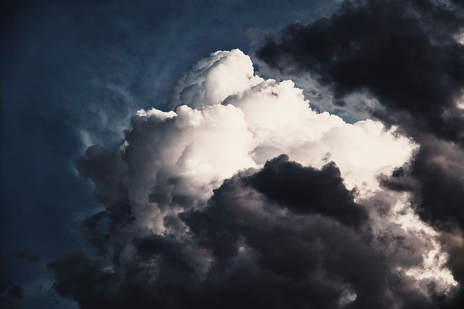 bílý, šedá, cloudformace, Černá, mrak malování, mraky, nebe, scéna s oblaky, textura, bouřka, temný, počasí, mrak, kontrast, cumulu, dramatický, drama, mrak - nebe, krása v přírodě, scenics - příroda, Příroda, nikdo, dramatická obloha, bouřkový mrak, klid, pozadí, načechraný, zatažený, životní prostředí, slunečního světla, venku, klidné scény, vítr, měkkost, zlověstný, meteorologie, 5K