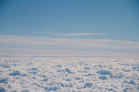 time lapse photography, clouds, scenery, white, cloudy, daytime, above the clouds, sky, nature, tranquility, beauty in nature, tranquil scene, scenics, no people, blue, outdoors, cloud - sky, white color, scenics - nature, cloudscape, environment, copy space, heaven, aerial view, day, backgrounds, atmosphere, above, meteorology, 5K, CC0, public domain, royalty free