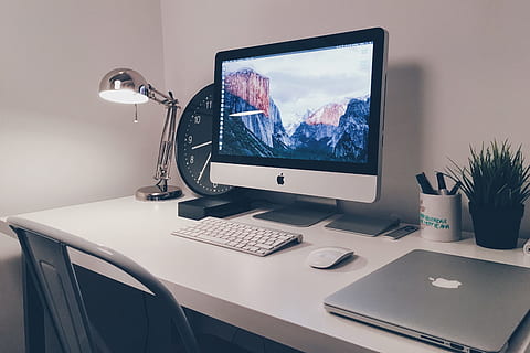 studio office desktop, lamp, mouse, Studio, office, desktop, technology, computer, designer, computer Monitor, desk, indoors, business, desktop PC, computer Keyboard, no People, modern, table, pC, computer equipment, furniture, keyboard, connection, screen, wireless technology, communication, home interior, nature, 4K, CC0, public domain, royalty free