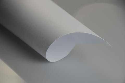 White Paper, Shapes, Empty, shadow, no people, close-up, indoors, day, paper, studio shot, gray, creativity, white color, page, copy space, curve, still life, white background, simplicity, art and craft, single object, gray background, document, folded, paperwork, blank, 4K, CC0, public domain, royalty free