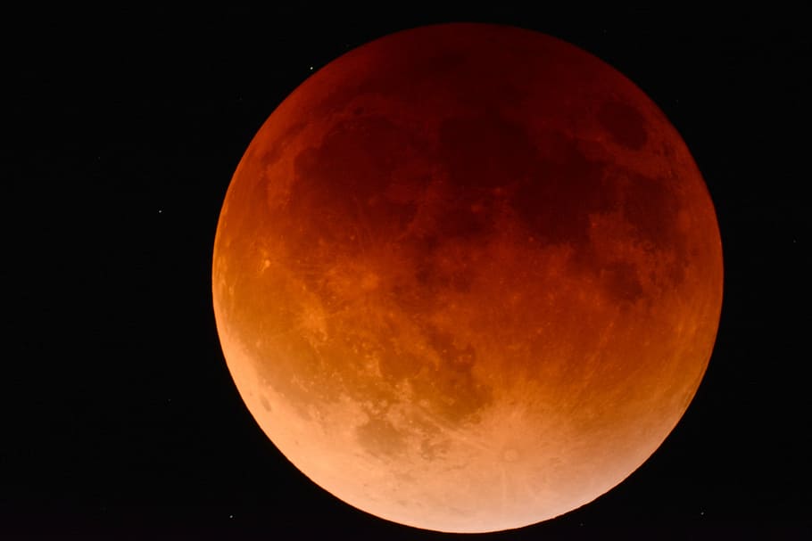 poc profund, focus, vermell, lluna, eclipsi, espai, astronomia, lunar, cel, cosmos, naturalesa, nit, ciència, celestial, ple, esfera, llum de la lluna, fase, taronja, lluna de sang, lluna plena, superfície de la lluna, majestuós, Lluna planetària, cercle, escenics, bellesa a la natura, forma geomètrica, cap gent, fenomen natural, exploració espacial, forma, a l'aire lliure, escenics - natura, astrologia, espai i astronomia, 5K