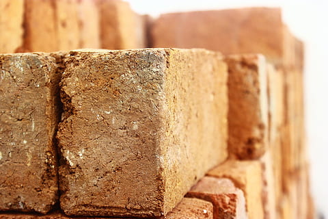 brown brick lot, Bricks, Burnt, Construction, red, material, masonry, construction Industry, architecture, bread, no people, food and drink, textured, close-up, food, indoors, still life, brown, focus on foreground, slice, freshness, wellbeing, healthy eating, wood - material, ready-to-eat, selective focus, loaf of bread, stack, indulgence, temptation, brown bread, 5K, CC0, public domain, royalty free