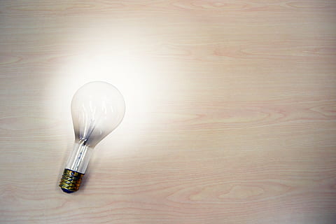 turned, white, bulb, brown, wooden, surface, light bulb, idea, light, dim, bright, on, turn, turned on, burnt out, burned, burnt, off, energy, invention, electricity, glass, inspiration, lightbulb, imagination, power, solution, lamp, technology, innovation, thought, glow, creative, think, electric, design, filament, creativity, conceptual, equipment, render, brilliant, thinking, symbol, 3d, edison, illumination, glowing, electrical, incandescent, illuminated, showing, discovery, heat, tungsten, watt, icon, arm, casual, caucasian, current, hand, indoors, table, single object, still life, no people, close-up, wood - material, lighting equipment, high angle view, two objects, metal, fuel and power generation, copy space, wood grain, 4K