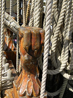 velero, aparejo, cuerda, fuerza, nadie, conexión, de cerca, día, atado, luz del sol, al aire libre, centrarse en primer plano, modelo, metal, transporte, Arte y artesanía, material de madera, detalle, naturaleza, arte, equipo, intrincación, rueda, 4K, CC0, dominio público, libre de derechos