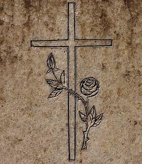 arredamento incrociato, attraversare, lastra di granito, modello, Rose, grigio, pietra, lapide, cimitero, vecchio stile, antico, storia, avvicinamento, nessuno, in casa, giorno, architettura, arte e artigianato, caratteristica della parete, il passato, creatività, sfondi, design, mestiere, natura, struttura costruita, religione, forma, credenza, 4K, CC0, dominio pubblico, privo di copyright