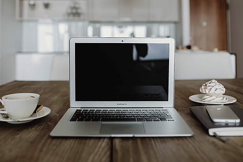 silver apple macbook, Silver, Apple MacBook, Apple, computer, macbook, notebook, laptop, mac, technology, indoors, table, coffee - Drink, home Interior, cup, no People, internet, desk, business, modern, domestic Room, wood - Material, computer Keyboard, wireless Technology, communication, mug, connection, drink, food and drink, coffee cup, furniture, computer equipment, coffee, crockery, 5K