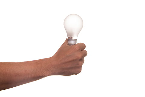 person, holding, lamp, idea, pear, view, thought, inspiration, electricity, energy, economical, creativity, invention, solution, knowledge, know, science, savings, save, voltage, flow, power supply, consider, thinking, think, pondering, intelligent, smart, enlighten, light, luminous, brilliant, genius, creation, intelligence, creative, efficiency, durable, light Bulb, electric Lamp, lighting Equipment, ideas, illuminated, innovation, human Hand, power, glowing, business, imagination, hand, human body part, white background, studio shot, single object, indoors, cut out, technology, people, copy space, close-up, fuel and power generation, equipment, cable, finger, 2K