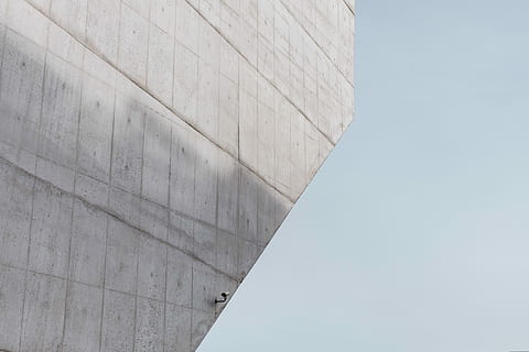 postavený, architektura, průmysl, budova, vnější, struktura, stavba, exteriér budovy, venku, den, nízký úhel pohledu, nebe, nikdo, čisté nebe, Příroda, nástěnný prvek, destinace, šedá, město, beton, vzor, zeď, cestovat, 4K, CC0, veřejná doména, bez autorských práv