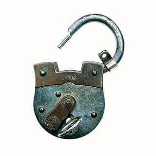 opened, gray, padlock, key, security, metal, cut out, rusty, work tool, white background, no people, industry, studio shot, close-up, manufacturing equipment, indoors, safety, protection, lock, single object, still life, old, copy space, technology, electrical equipment, 1080P, CC0, public domain, royalty free