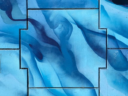 pittura murale blu, pittura astratta, parete, blu, struttura, astratto, sfondi, modello, avvicinamento, dipingere, fotogramma intero, nessuno, giorno, architettura, natura, all'aperto, caratteristica della parete, struttura costruita, esterno dell'edificio, tessile, dipinto, strutturato, arte e artigianato, chiuso, metallo, 2K, CC0, dominio pubblico, privo di copyright