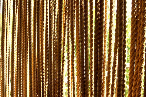 model, wallpaper, texture, summary, textile, full frame, backgrounds, pattern, no people, textured, close-up, indoors, sunlight, curtain, day, rod, nature, detail, material, rope, hanging, repetition, striped, 4K, CC0, public domain, royalty free