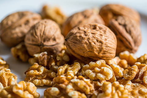 selektiv, fokus fotografie, Nüsse, Nussbaum, Nuss, Walnüsse, Obstschale, Lebensmittel, Essen und Trinken, gesundes Essen, Wohlbefinden, Frische, Nuss - Essen, Nahansicht, Snack, selektiver Fokus, Studioaufnahme, Obst, keine Leute, große gruppe von gegenständen, Trockenobst, drinnen, gesunder Lebensstil, braun, Stillleben, Frühstück, Ballaststoffe, 4K, CC0, gemeinfrei, lizenzfrei