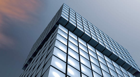 grå bygning, terning, terninger, arkitektur, abstrakt, geometri, himmel, lys, metallisk, 3d-model, 3d model, 3d visualisering, rendering, computer grafik, bygning udvendig, bygget struktur, lav vinkel visning, bygning, moderne, by, glas - materiale, vindue, kontor, kontorbygning udvendig, natur, ingen mennesker, sky - himmel, afspejling, mønster, skyskraber, forretning, høj - høj, udendørs, 4K, CC0, offentligt domæne, royaltyfrie