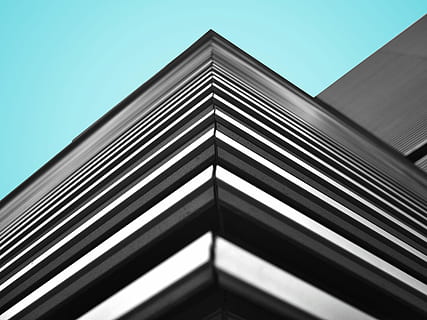 gray, black, roof, architecture, built Structure, steel, modern, building Exterior, pattern, metal, window, construction Industry, abstract, triangle shape, no people, day, low angle view, sky, clear sky, building, nature, blue, office building exterior, outdoors, city, corner, close-up, office, sunlight, skyscraper, 4K, CC0, public domain, royalty free