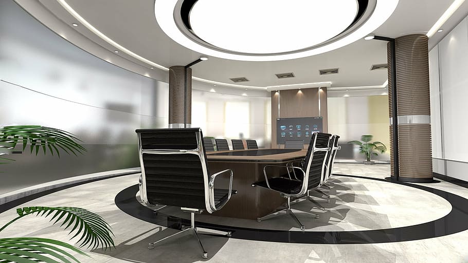poltrone da ufficio, dentro, camera, tavola rotonda, luce, interior design, tv, multischermo, ufficio, sala conferenze, moderno, sedia, posto a sedere, in casa, architettura, struttura costruita, design, pavimentazione, stanza domestica, costruzione, mobilia, interno di casa, casa, quartiere residenziale, attività commerciale, finestra, Business aziendale, sedia da ufficio, atrio, nessuno, lusso, appartamento, Sala d'ingresso, poltrona, lampada elettrica, 1080P