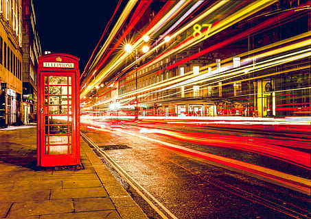 vermell, cabina telefònica, concret, sòl, edificis, nit, telèfon vermell, escena urbana, autobús de dos pisos, trànsit, Londres - Anglaterra, carrer, lloc famós, vida de ciutat, ciutat, Anglaterra, transport, moviment borrós, il·luminat, UK, arquitectura, viatjar, vespre, estructura construïda, paisatge urbà, llum del carrer, velocitat, destinacions de viatge, autobús, ciutats capital, mode de transport, exterior de l'edifici, exposició llarga, cotxe, districte del centre de la ciutat, carretera, a l'aire lliure, equips d’il·luminació, moviment, sender lleuger, manera de transport, cap gent, carrer de la ciutat, comunicació, 4K