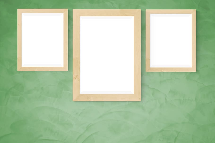 tres, marró, marcs de fotos, verd, il lustració de fons, pòster, paret, maqueta, interior, marc, burla, galeria, tela, realista, en blanc, còpia espai, a l'interior, Color blanc, color verd, art i artesania, funció de construcció de parets, creativitat, cap gent, museu, pintura, buit, arquitectura, Museu d'Art, fons, disseny, pintures, material de fusta, 5K