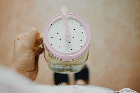 memory, love, person, holding, clear, glass mason jar, drink, straw, hand, looking down, beverage, human hand, human body part, one person, indoors, food and drink, close-up, selective focus, body part, personal perspective, finger, human finger, food, adult, focus on foreground, lifestyles, men, freshness, nail, human limb, 5K, CC0, public domain, royalty free