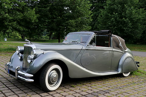 grå coupe, auto, oldtimer, klassisk, gammel, automotive, køretøjer, jaguar, vintage bil bil, PKW, gammel bil, historisk, sølv, sportsvogn, transportform, land køretøj, transportmidler, retro stylet, træ, bil, plante, vintage bil, dag, motor køretøj, grøn farve, ingen mennesker, stationær, udendørs, metal, gade, natur, forlygte, Mark, luksus, 5K, CC0, offentligt domæne, royaltyfrie