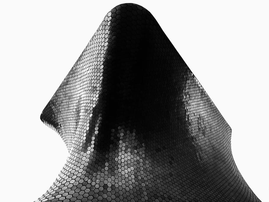 sort tekstil, untitled, bygning, arkitektur, struktur, museum, sort og hvid, hvid baggrund, studio skud, en person, indendørs, tæt på, mønster, tøj, tekstil, menneskelig kropsdel, kropsdel, Kvinder, skåret ud, hovedskud, hunner, uigenkendelig person, skjult ansigt, kopiere plads, voksen, portræt, menneskeligt ansigt, slør, 2K