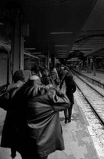 stacja, peron, przyjazd, Grupa ludzi, Transport kolejowy, transport, mężczyźni, prawdziwi ludzie, stacja kolejowa, architektura, transport publiczny, platforma stacji kolejowej, tor, tory kolejowe, widok z tyłu, kobiety, środek transportu, pasażer, ludzie, zbudowana struktura, styl życia, dorosły, podróżować, Czekanie, kolumna architektoniczna, 1080P, CC0, domena publiczna, darmowe zdjęcia