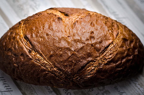 bread, bakery, baker, heart, baked srcom, food, food and drink, indoors, still life, freshness, loaf of bread, close-up, table, brown, high angle view, baked, no people, healthy eating, wellbeing, ready-to-eat, store, focus on foreground, basket, brown bread, french food, 1080P, CC0, public domain, royalty free