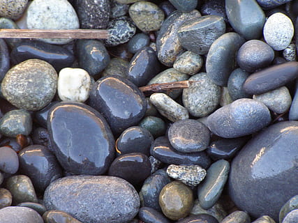 klipper, flod, Canada, ocean, natur, sten-, vand, glat, miljø, rullesten, stor gruppe af objekter, fuld ramme, ingen mennesker, strand, solid, klippe, sten - objekt, baggrunde, rock-objekt, overflod, høj vinkel visning, dag, tæt på, jord, udendørs, tekstureret, naturligt mønster, 2K, CC0, offentligt domæne, royaltyfrie