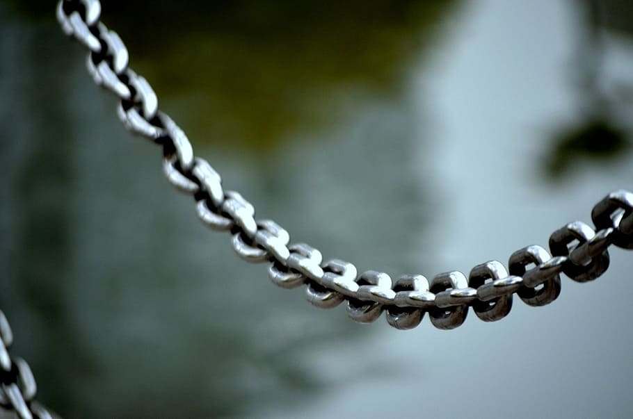 Kette, Silber-, Chrom, Verknüpfung, Kettenglied, Barriere, Metall, Objekt, Sicherheit, Nahansicht, keine Leute, Fokus auf den Vordergrund, Schmuck, Halskette, Verbindung, Stärke, Tag, selektiver Fokus, Wasser, einzelnes Objekt, draußen, schwarze Farbe, Kommunikation, Stillleben, Natur, hängend, Reflexion, Telefonkabel, Luxus, persönliches Accessoire, 1080P