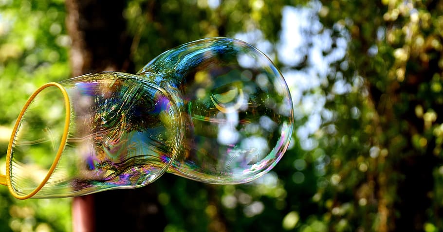 bombolla de sabó, enorme, gran, fer bombolles de sabó, wabbelig, iridescent, aigua sabonosa, diversió, volar, colorit, vulnerabilitat, fragilitat, centrar-se en primer pla, bombolla, transparent, sabó sud, naturalesa, multicolor, dia, brillant, reflexió, primer pla, esfera, a l'aire, a l'aire lliure, vareta de bombolles, forma, arbre, disseny, infància, 4K