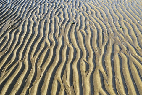 nisip, plajă, crestele, traverselor, mare, relief, teren, cadru complet, fundaluri, modelul natural, model de undă, nici o persoana, model, vedere în unghi mare, natură, frumusețe în natură, zi, scenice - natura, liniște, Duna de nisip, peisaj, în aer liber, apă, arid clima, climat, reflux, 4K, CC0, domeniu public, fără drepturi de autor