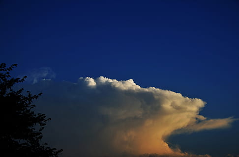 Ambosswolke, Wolke, eben, Amboss, Weiß, zündete, getönt, Himmel, Blau, wolke - himmel, Schönheit in der Natur, Szenen - Natur, Flachwinkelansicht, Ruhe, Natur, keine Leute, ruhige Szene, kopieren sie platz, idyllisch, draußen, Hintergründe, Wolkengebilde, Sonnenuntergang, Baum, Umgebung, Tag, Meteorologie, 4K, CC0, gemeinfrei, lizenzfrei