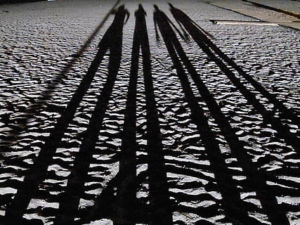 sand, beach, shadow, long, twilight, silhouette, personal, human, couple, pattern, high angle view, sunlight, no people, nature, day, street, outdoors, footpath, textured, focus on shadow, metal, city, architecture, cobblestone, close-up, land, transportation, paving stone, 2K, CC0, public domain, royalty free