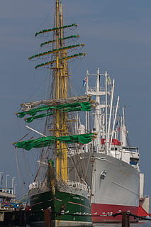 fartyg, vattnen, nautisk, känga, hamn, segelfartyg, nautiska fartyget, transportsätt, transport, segelbåt, vatten, Pol, mast, hav, förtöjd, himmel, natur, inget folk, pir, segling, kommersiella brygga, resa, utomhus, Yacht, kryssningsfartyg, tackling, marina, 4K, CC0, offentligt domän, royaltyfria