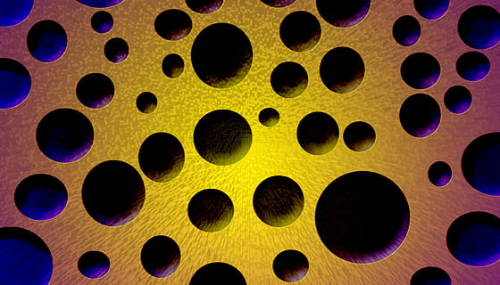 Background, Design, Random, Balls, effect, pattern, color, print, light, close-up, backgrounds, abstract, macro, hole, full frame, circle, geometric shape, shape, no people, indoors, metal, repetition, yellow, textured, wall - building feature, large group of objects, day, architecture, architecture and art, 5K, CC0, public domain, royalty free