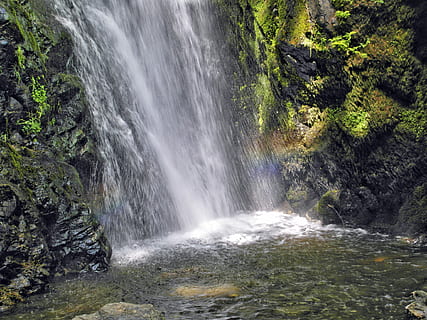 vesiputous, sateenkaari, Frisch, viileä, virvoke, musta metsä, taika-, kimaltelee, ei ihmisiä, scenics, vesi, luonto, ulkona, maisemat - luonto, kauneus luonnossa, liike, rock, kasvi, metsä, rock - esine, virtaava vesi, hämärtynyt liike, pitkä altistus, maa, vankka, kivimuodostelma, päivä, puu, voimaa luonnossa, virtaava, putoava vesi, sademetsä, 4K, CC0, public domain, rojaltivapaa