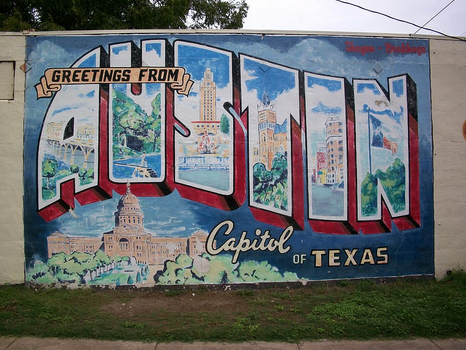 salutacions, Capitoli, graffiti de texas, austin, graffiti, mural, texas, pintura, arts, text, guió occidental, comunicació, arquitectura, cap gent, art i artesania, dia, signe, funció de construcció de parets, estructura construïda, a l'aire lliure, creativitat, ciutat, naturalesa, representació, paret, exterior de l'edifici, representació humana, informació, missatge, 2K
