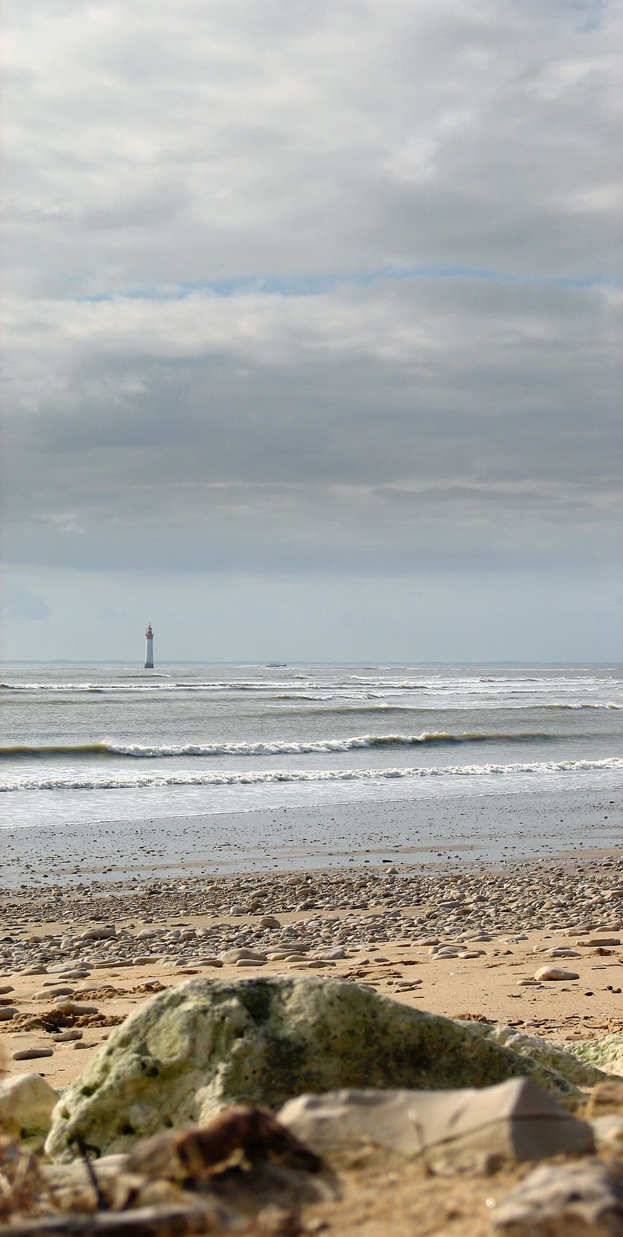 oceà, far, costat, charente-maritime, platja, Atlàntic, mar, núvol - cel, terra, aigua, cel, escenics - natura, bellesa a la natura, horitzó sobre l’aigua, horitzó, naturalesa, tranquil·litat, dia, escena tranquil·la, sorra, moviment, escena no urbana, a l'aire lliure, 2K