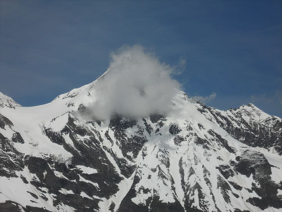 grossglockner, muntanya, núvol, paisatge, neu, naturalesa, hivern, dia, escenics, escenics - natura, bellesa a la natura, cel, temperatura de fred, escena tranquil·la, escena no urbana, tranquil·litat, núvol - cel, muntanya nevada, Serra, Color blanc, geografia física, cap gent, medi ambient, cim de muntanya, cresta de muntanya, 2K
