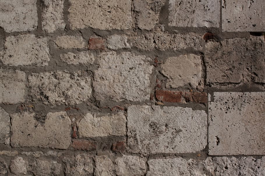 paret, calcària, maó, dur, blanquinós, vermell, bricked, fons, arquitectura, estructura construïda, funció de construcció de parets, textura, brut, exterior de l'edifici, marc complet, paret de maó, cap gent, resistent, aspre, dia, vell, espatllat, patró, paret de pedra, concret, a l'aire lliure, ciment, 4K