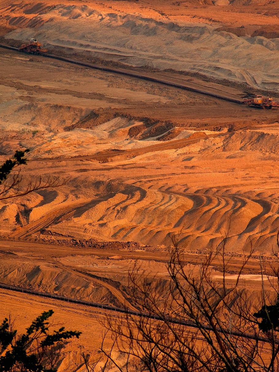 miner, kul, overflade minedrift, czechcoal, natur, landskab, scenics, ørken, jord, tørt klima, scenics - natur, miljø, skønhed i naturen, rolig scene, ikke-urbane scene, ro, ingen mennesker, Mark, høj vinkel visning, baggrunde, landlige scene, luftfoto, landbrug, idyllisk, solnedgang, himmel, udendørs, klima, halvtørre, 2K