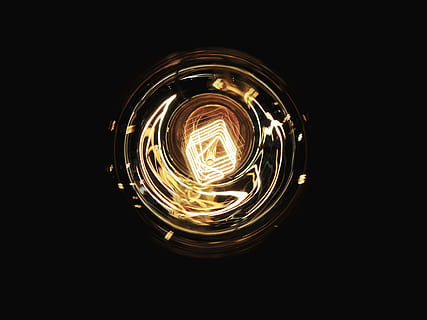 turned-on light bulb, dark, night, black, light, bulb, lighting, abstract, backgrounds, illuminated, long exposure, black background, glowing, light bulb, electricity, lighting equipment, indoors, copy space, close-up, filament, studio shot, glass - material, motion, geometric shape, blurred motion, light - natural phenomenon, no people, circle, wire wool, 4K, CC0, public domain, royalty free