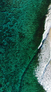 fugler øyefotografi, bølge, vann, strandlinjen, grønne vannutsikt, grønt vann, utsikt, hav, natur, blå, utendørs, sommer, nautisk fartøy, våkne - vann, vannkanten, bevegelse, dag, skjønnhet i naturen, sport, vannsport, ingen folk, høy vinkel visning, grønn farge, naturskjønnhet - natur, bølge mønster, turkisfarget, 5K, CC0, offentlig domene, opphavsrett gratis