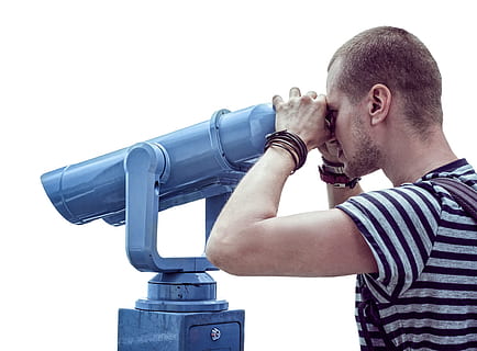 telescop, om, vizualizare, in cautarea, masculin, vizionarea, persoană, izolat, alb, fundal, o persoana, fundal alb, haine casual, studio shot, bărbați, masculi, stiluri de viață, tânăr adult, lovitură de cap, la mijlocul adulților, vedere laterală, oameni adevărați, bărbați adulți, adult, deținere, în interior, portret, agresiune, vizualizare profil, 4K