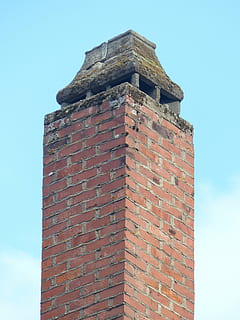 kominek, zamurowany, cegła, architektura, zbudowana struktura, niebo, niski kąt widzenia, na zewnątrz budynku, żadnych ludzi, dzień, ceglana ściana, Natura, budynek, Ściana, przeszłość, historia, niebieski, wieża, na dworze, stary, funkcja budowy ścian, wzór, 4K, CC0, domena publiczna, darmowe zdjęcia