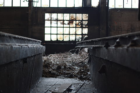 untitled, warehouse, windows, old, dust, industrial, railway, abandoned, destruction, window, no people, day, indoors, bleak, architecture, built structure, outdoors, metal, damaged, nature, focus on foreground, industry, run-down, transportation, wall - building feature, wall, decline, history, messy, deterioration, concrete, ruined, 4K, CC0, public domain, royalty free